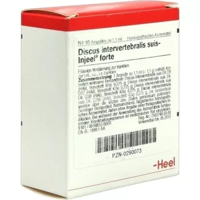 DISCUS INTERVERTEBRALIS suis Injeel forte ampullen, 10 stuks