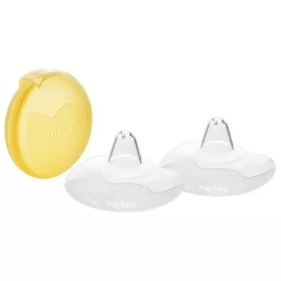 MEDELA Tepelschild Contact S met opbergdoos, 2 st