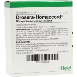 DROSERA HOMACCORD Ampullen, 10 stuks