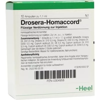 DROSERA HOMACCORD Ampullen, 10 stuks