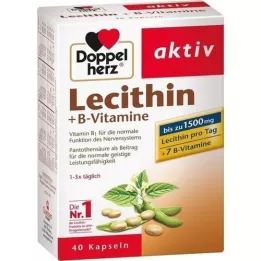 DOPPELHERZ Lecithine + B-vitamines capsules, 40 stuks