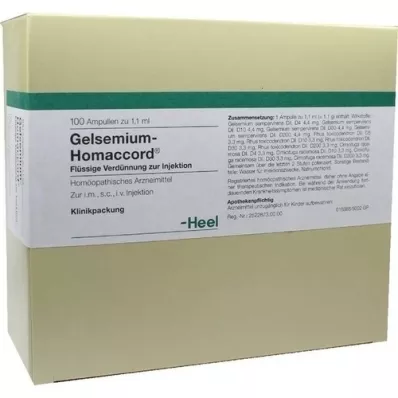 GELSEMIUM HOMACCORD Ampullen, 100 stuks GELSEMIUM HOMACCORD Ampullen, 100 stuks
