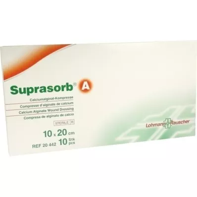 SUPRASORB A Calciumalginaat compr.10x20 cm, 10 st