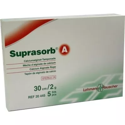 SUPRASORB A Calciumalginaat Tamp.30 cm 2 g, 5 st SUPRASORB A Calciumalginaat Tamp.30 cm 2 g, 5 st