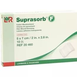 SUPRASORB F Folie-wondverband 5x7 cm steriel, 10 stuks
