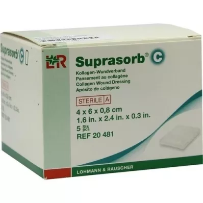 SUPRASORB C Collageen wondverband 0,8x4x6 cm, 5 st