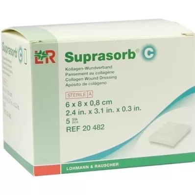 SUPRASORB C Collageen wondverband 0,8x6x8 cm, 5 st
