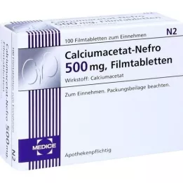 CALCIUMACETAT NEFRO 500 mg filmomhulde tabletten, 100 stuks