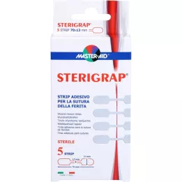 STERIGRAP Wondhechtstrips 13x70 mm botvorm, 5 stuks