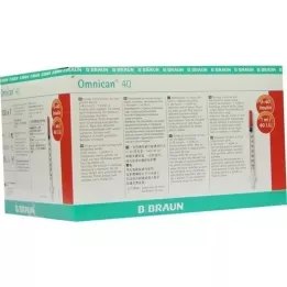 OMNICAN Insulinespuit 1 ml U40 met kanaal 0,30x8 mm enkelvoudig, 100x1 stuks