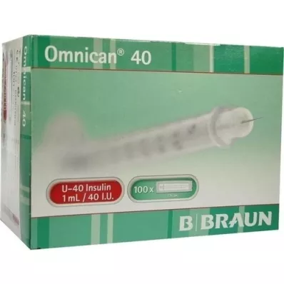 OMNICAN Insulinespuit 1 ml U40 met kanaal 0,30x12 mm enkelvoudig, 100x1 stuks OMNICAN Insulinespuit 1 ml U40 met kanaal 0,30x12 mm enkelvoudig, 100x1 stuks