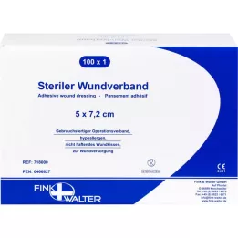 WUNDVERBAND steriel 5x7,2 cm, 100 st