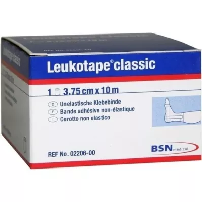 LEUKOTAPE Klassiek 3,75 cmx10 m wit, 1 stuk