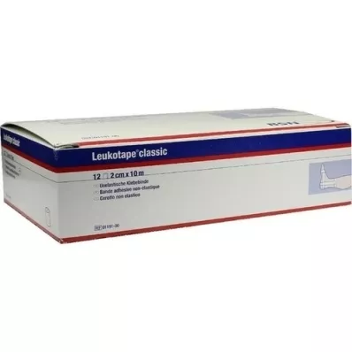 LEUKOTAPE Klassiek 2 cmx10 m wit, 12 st LEUKOTAPE Klassiek 2 cmx10 m wit, 12 st