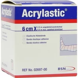 ACRYLASTIC 6 cm x 2,5 m verband, 1 stuk