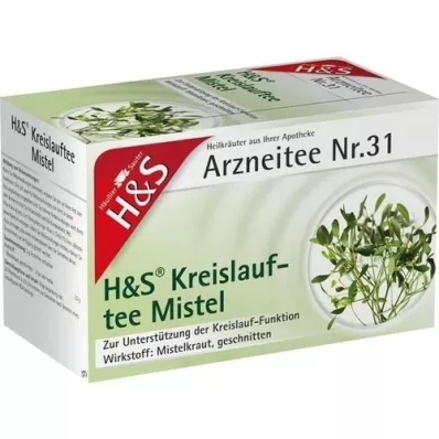 H&S Circulatie Thee Maretak Filterzak, 20X2,0 g H&S Circulatie Thee Maretak Filterzak, 20X2,0 g