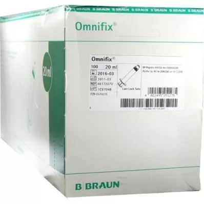 OMNIFIX Solo Spr.20 ml Luer Lock latexvrij, 100X20 ml