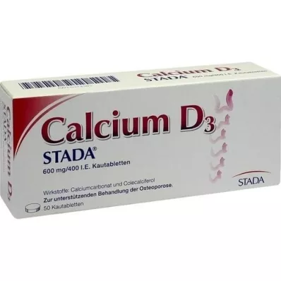 CALCIUM D3 STADA 600 mg/400 IE kauwtabletten, 50 stuks CALCIUM D3 STADA 600 mg/400 IE kauwtabletten, 50 stuks