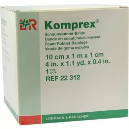 KOMPREX Schuimrubberverband 10 cmx1 m dikte 1 cm, 1 stuk