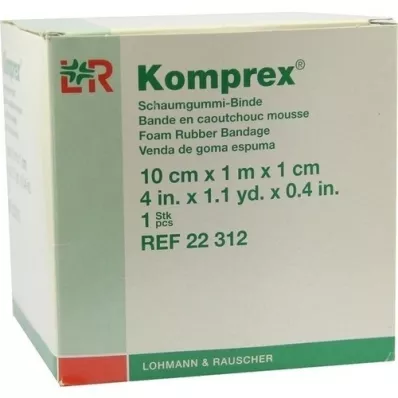 KOMPREX Schuimrubberverband 10 cmx1 m dikte 1 cm, 1 stuk KOMPREX Schuimrubberverband 10 cmx1 m dikte 1 cm, 1 stuk