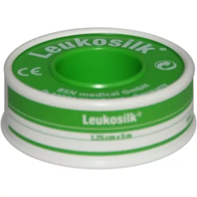 LEUKOSILK 1,25 cmx5 m, 1 stuk LEUKOSILK 1,25 cmx5 m, 1 stuk