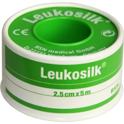 LEUKOSILK 2,5 cmx5 m, 1 stuk LEUKOSILK 2,5 cmx5 m, 1 stuk