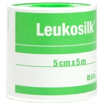 LEUKOSILK 5 cmx5 m, 1 stuk LEUKOSILK 5 cmx5 m, 1 stuk