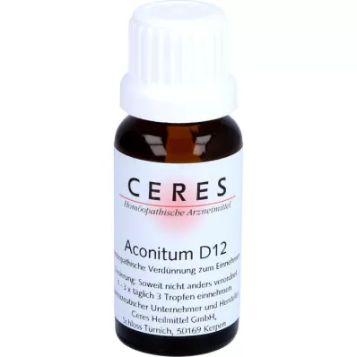 CERES Aconitum D 12 Verdunning, 20 ml CERES Aconitum D 12 Verdunning, 20 ml