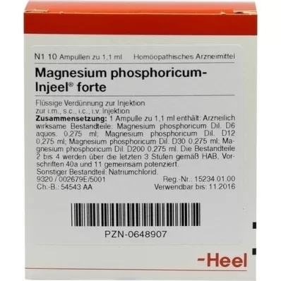MAGNESIUM PHOSPHORICUM INJEEL forte ampullen, 10 stuks