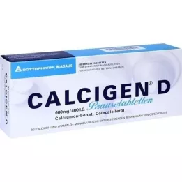 CALCIGEN D 600 mg/400 IE bruistabletten, 40 stuks