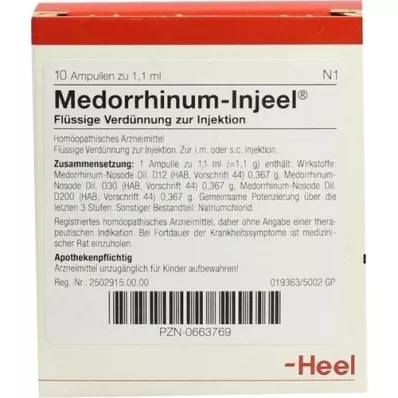 MEDORRHINUM Injeel-ampullen, 10 stuks MEDORRHINUM Injeel-ampullen, 10 stuks