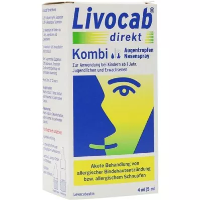 LIVOCAB directe combinatie 4 ml oogdruppels + 5 ml neusspray, 1 st LIVOCAB directe combinatie 4 ml oogdruppels + 5 ml neusspray, 1 st