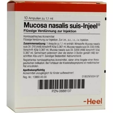 MUCOSA nasalis suis Injeel ampullen, 10 stuks