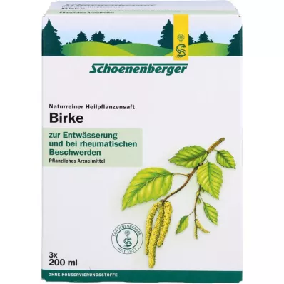 BIRKENSAFT Schoenenberger geneeskrachtige plantensappen, 3X200 ml