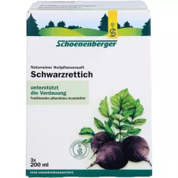 SCHWARZRETTICH Schoenenberger geneeskrachtige plantensappen, 3X200 ml