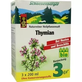 THYMIAN SAFT Schoenenberger geneeskrachtige plantensappen, 3X200 ml
