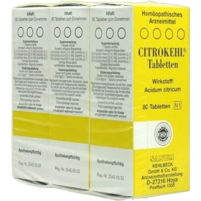 CITROKEHL Tabletten, 3X80 st CITROKEHL Tabletten, 3X80 st