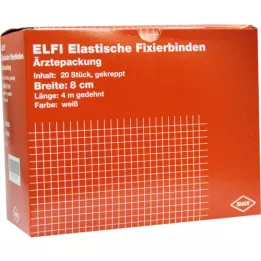 DRACOELFI elastisch bevestigingsverband 8 cmx4 m crêpe, 20 stuks