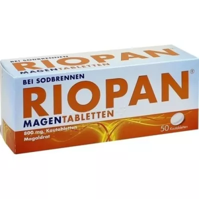RIOPAN Maagtabletten kauwtabletten, 50 stuks