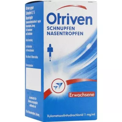 OTRIVEN 0,1% neusdruppels voor volwassenen en schoolartsen, 20 ml OTRIVEN 0,1% neusdruppels voor volwassenen en schoolartsen, 20 ml