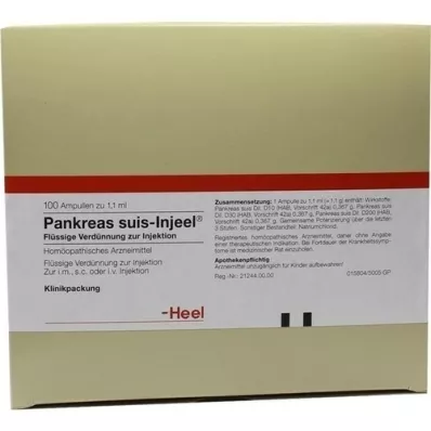 PANKREAS SUIS Injeel-ampullen, 100 stuks