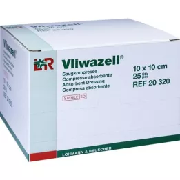 VLIWAZELL Zuigkompressen steriel 10x10 cm, 25 stuks