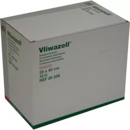 VLIWAZELL Zuigkompressen steriel 20x40 cm, 12 stuks