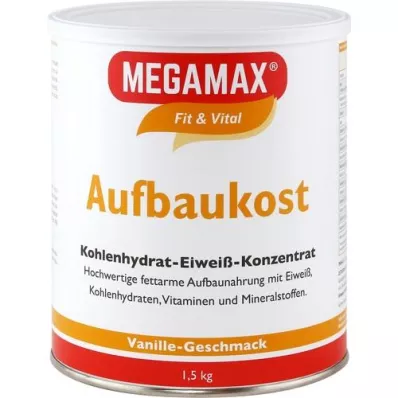 MEGAMAX Voedingswaarde vanillepoeder, 1,5 kg