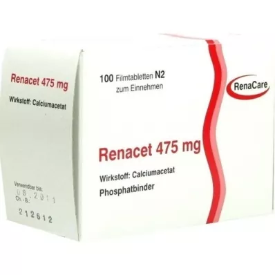 RENACET 475 mg filmomhulde tabletten, 100 stuks RENACET 475 mg filmomhulde tabletten, 100 stuks