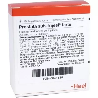 PROSTATA SUIS Injeel forte ampullen, 10 stuks PROSTATA SUIS Injeel forte ampullen, 10 stuks