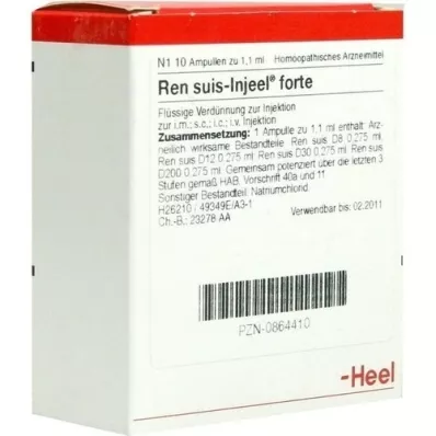 REN suis Injeel forte ampullen, 10 stuks REN suis Injeel forte ampullen, 10 stuks