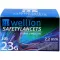 WELLION Veiligheidslancetten 23 G veiligheidswegwerplans, 200 stuks