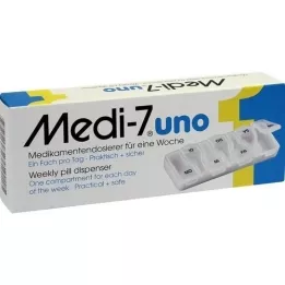 MEDI 7 uno medicatiedispenser voor 7 dagen wit, 1 stuk