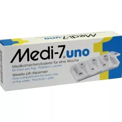 MEDI 7 uno medicatiedispenser voor 7 dagen wit, 1 stuk MEDI 7 uno medicatiedispenser voor 7 dagen wit, 1 stuk